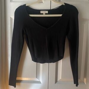 cropped long sleeve sweater
